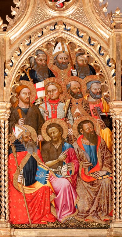 Heiligen, detail (detail) door Turino Vanni