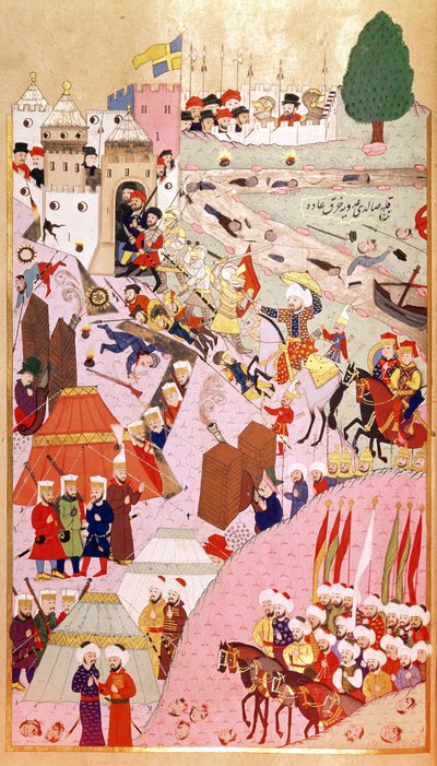 De aanval op Belgrado door Sultan Mehmet II 