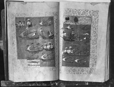 De Suleymanname of het leven van Suleyman, de vloot van de Sultan door Turkish School