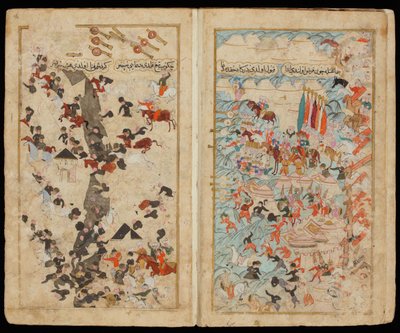 De slag bij Keresztes in 1596 uit manuscript Mehmed III
