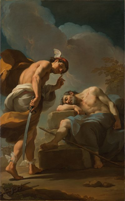 Mercurius op het punt Argus te onthoofden door Ubaldo Gandolfi