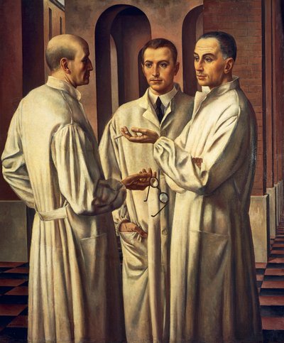 De drie chirurgen door Ubaldo Oppi