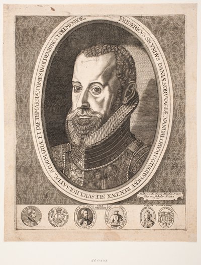 Koning Frederik II van Denemarken door Ubekendt