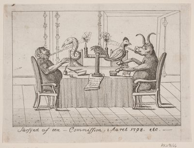 De verschijning van een commissie in het jaar 1798 door Ubekendt