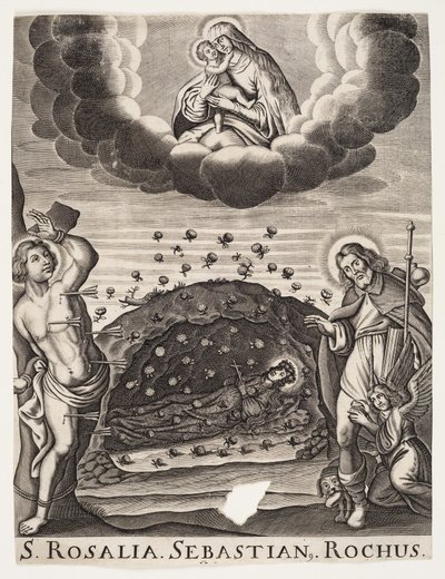 St. Rosalia, St. Sebastian en St. Rocco door Ubekendt