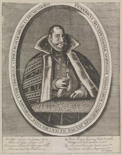 Frederik II, koning van Denemarken en Noorwegen door Ubekendt 1600 tallet