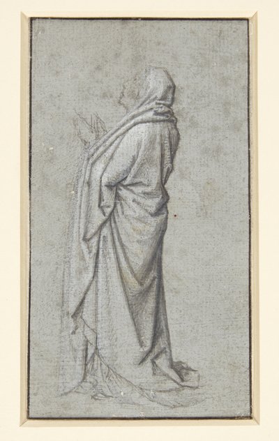 Aanbiddende vrouwenfiguur, vermoedelijk studie voor een Maria aan de voet van het kruis door Ubekendt Ubekendt