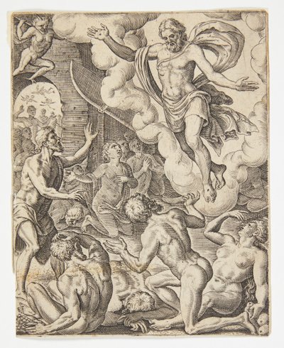 Christus in het voorgeborchte door Ubekendt efter Dirck Volckertsz. Coornhert efter Maarten van Heemskerck