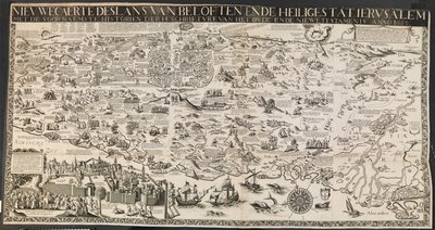 Nieuwe kaart van het land van belofte en de heilige stad Jeruzalem door Ubekendt nederlandsk aktiv midten af 1600 tallet