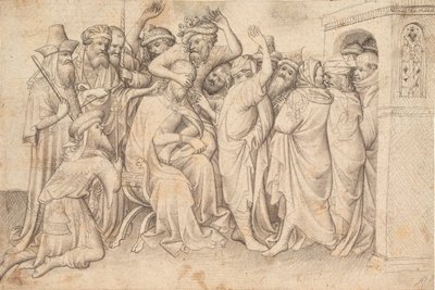 De bespotting van Christus door Ubekendt tysk 1420