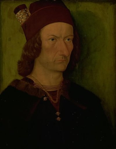 Portret van een man door Ubekendt tysk anden halvdel af 1400 tallet