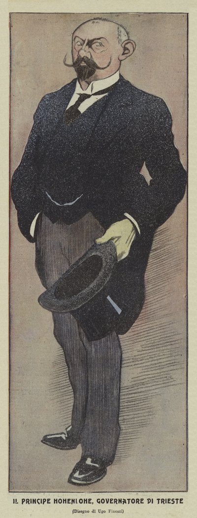 Prins Konrad van Hohenlohe-Schillingsfürst, Oostenrijks gouverneur van Triëst door Ugo Finozzi