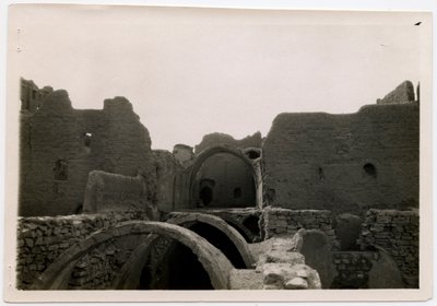 Grote donjon (qasr) van het klooster van St Simeon, Aswan, Egypte, foto door Ugo Monneret de Villard door Ugo Monneret de Villard