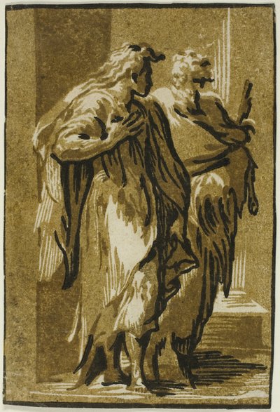 De Apostelen Petrus en Johannes door Ugo da Carpi