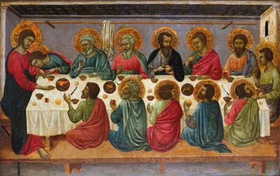 Het Laatste Avondmaal, 1310-1315 door Ugolino di Nerio