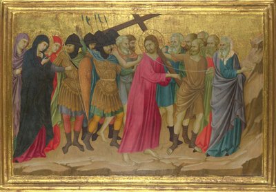 De Weg naar Calvarie vanuit de Basiliek van Santa Croce, Florence, c. 1324-1325 door Ugolino di Nerio