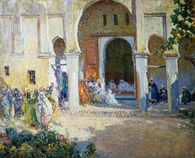 Oordeel van de Pasha, Fes 1924, schilderij door Ulisse Caputo