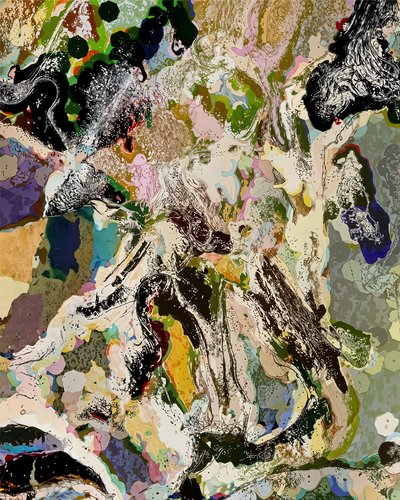 Dynamische abstracte stroming door Uma Gokhale