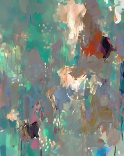 Vloeiend, bloemig, abstract door Uma Gokhale