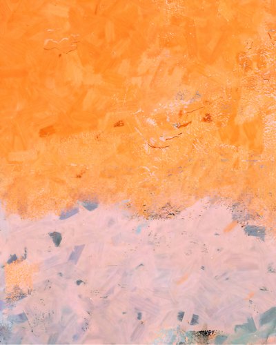 Orange Blush Abstract door Uma Gokhale