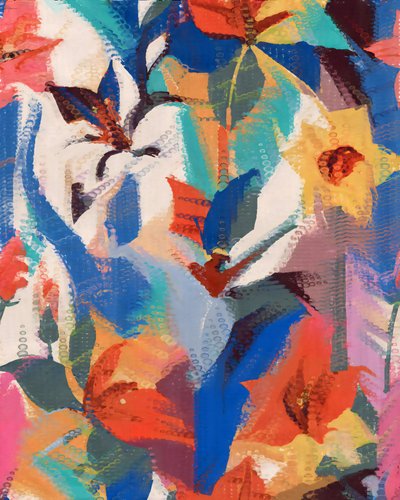 Levendige abstracte bloemen door Uma Gokhale