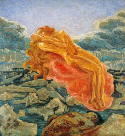 Droom (of Paolo en Francesca) door Umberto Boccioni