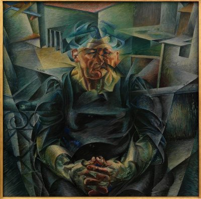 Horizontale constructie door Umberto Boccioni