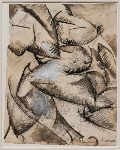 Ik wil menselijke vormen in beweging zien (Spieren in beweging) door Umberto Boccioni