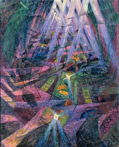 De krachten van een weg door Umberto Boccioni