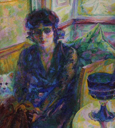 Portret van Signora Cragnolini Fanna door Umberto Boccioni