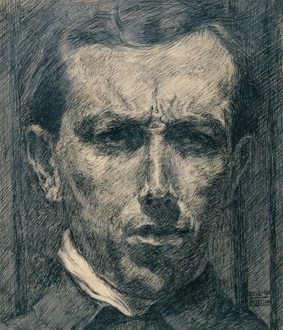 Zelfportret, 1910 door Umberto Boccioni