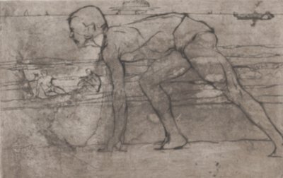 De atleet, 1907 door Umberto Boccioni