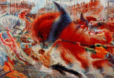 De stad rijst door Umberto Boccioni