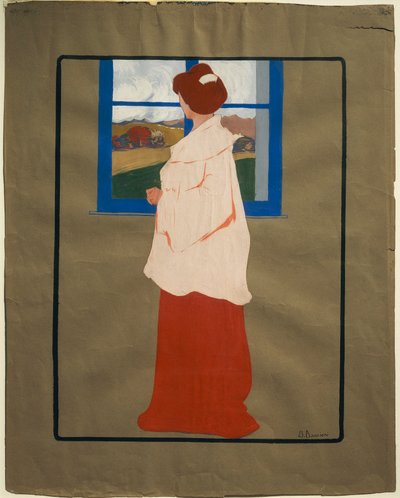 Vrouw bij raam (Herfst), circa 1908, door Umberto Boccioni door Umberto Boccioni