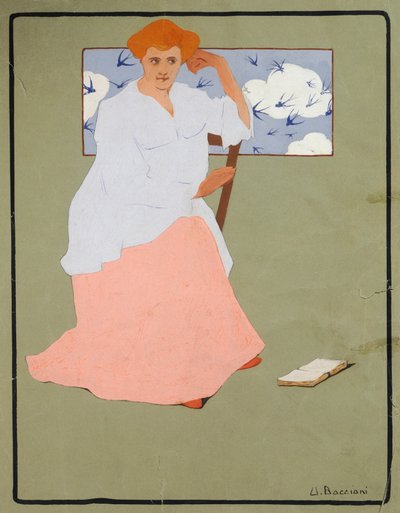Vrouw voor raam (Lente), circa 1908, door Umberto Boccioni door Umberto Boccioni