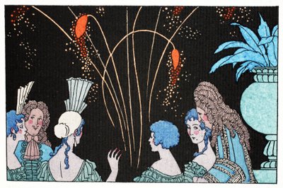 Vuurwerk bij maanlicht door Umberto Brunelleschi