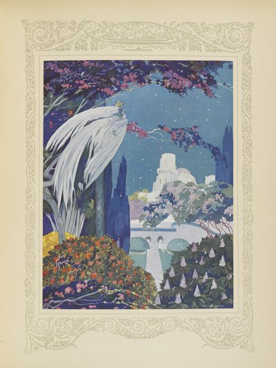 De mooie Blauwe Vogel bleef echter rond het paleis zweven, illustratie uit 