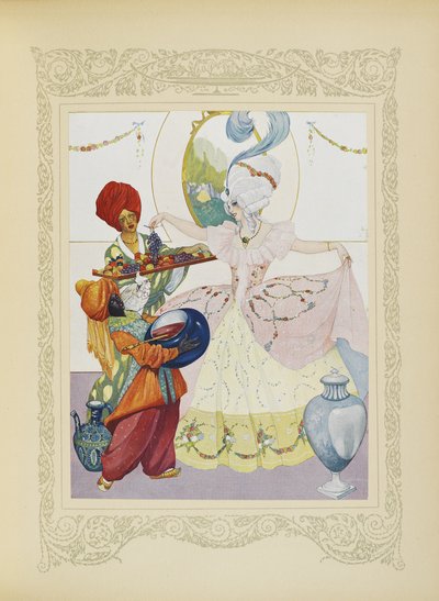 We vulden schalen, serveerden haar fruit en potten jam, illustratie uit 