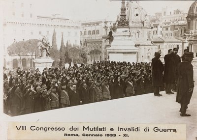 "VIII Congres van Verminkten en Oorlogsinvaliden - Rome, januari 1933" door Umberto Palleschi