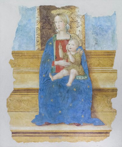 Voedende Madonna, begin 16e eeuw, Baldo de Sarofini da Perugia? door Umbrian School