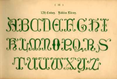 12e Eeuw. Bodleian Library, 1862 door Unbekannt