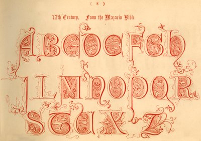 12e eeuw. Uit de Mazarin Bijbel, 1862 door Unbekannt