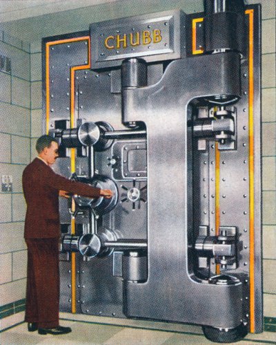30-tons schatkamerdeur, 1938 door Unbekannt