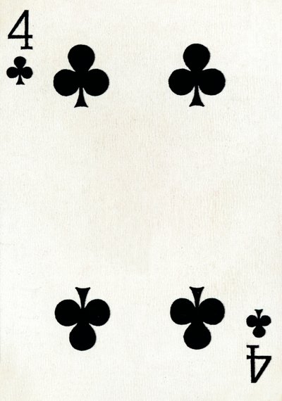 4 van Klaveren uit een kaartspel van Goodall & Son Ltd., ca. 1940 door Unbekannt
