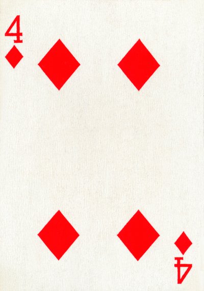 4 van Ruiten uit een kaartspel van Goodall & Son Ltd., ca. 1940 door Unbekannt