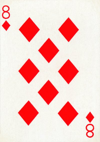 8 van Ruiten uit een kaartspel van Goodall & Son Ltd., ca. 1940 door Unbekannt