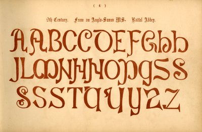 9e Eeuw. Uit een Angelsaksisch Manuscript. Battel Abbey door Unbekannt