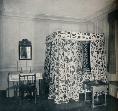 Een slaapkamer uit het huis van majoor Nicholas Sewall, in Secretary, 1930 door Unbekannt