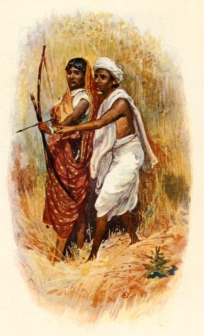 Een Bhil-koppel, ca. 1910 door Unbekannt