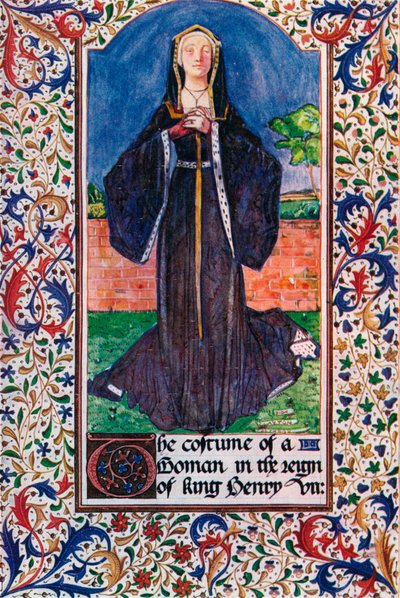 Een kostuum in het bewind van koning Hendrik VII, 1907 door Unbekannt